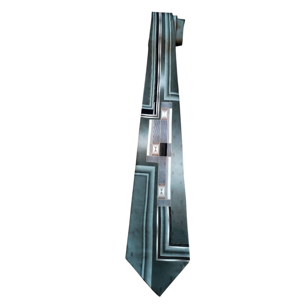 Pierre Cardin Green Abstract Tie